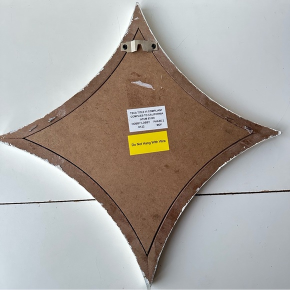 Vintage Silver Starburst Square Mirror - Mid-Century Modern Concave Wall Decor - Picture 6 of 6